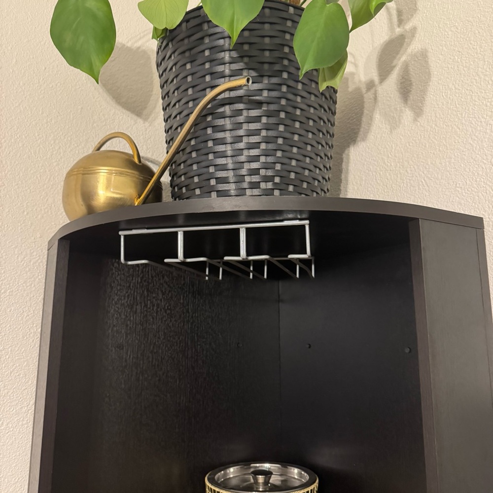 Silver Hanging Metal Wine Rack - Picture 2 of 3